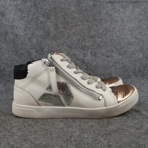 Dolce Vita Shoes Womens 7.5 Fashion Sneakers Zonya Leather High Top Zip Casual